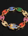 Multi-colored Iced Out Bracelets