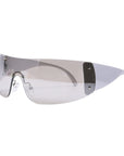 Futuristic Shields – Sleek Wraparound Sunglasses