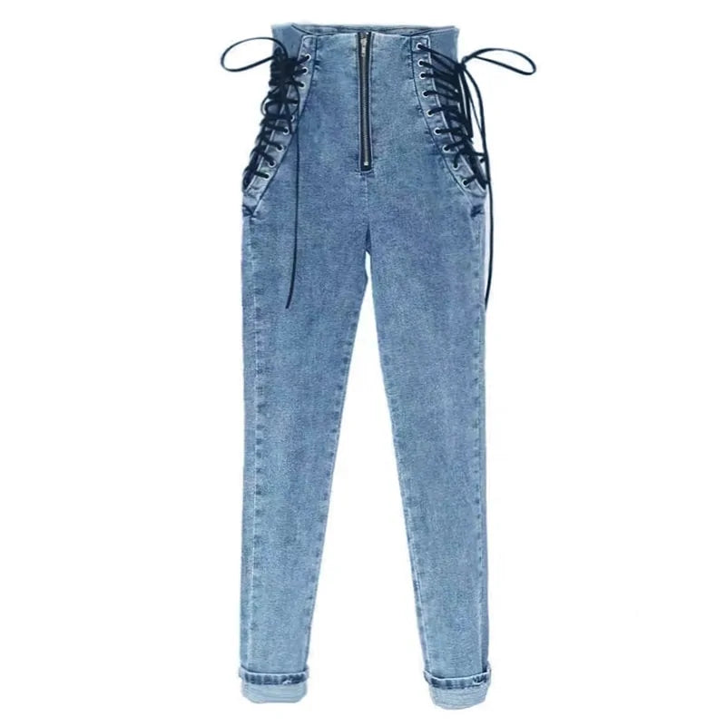 Women High Waist Jeans