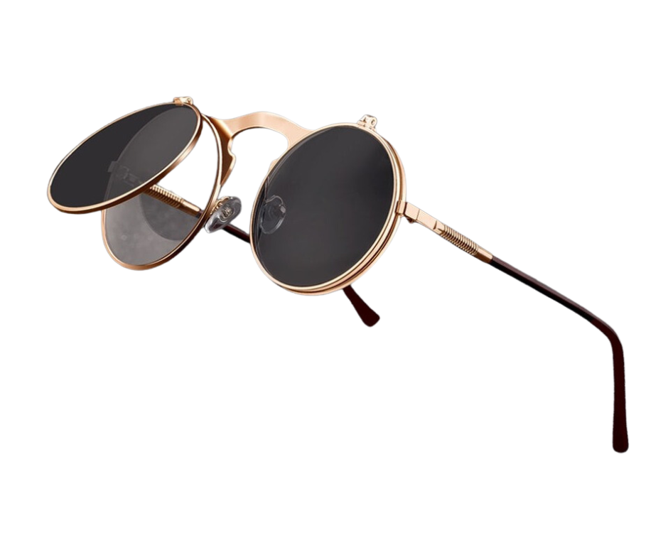 Vintage Steampunk Flip Sunglasses