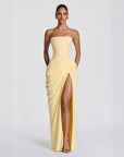 Casual long-sleeved slim-fit suspender maxi dress