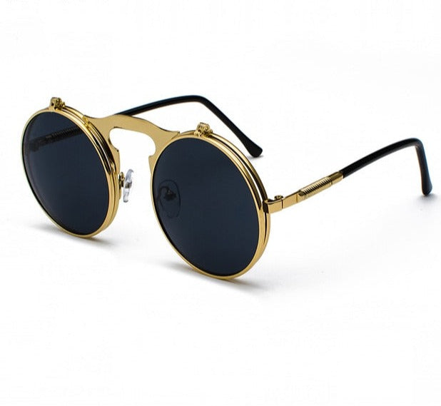 Vintage Steampunk Flip Sunglasses
