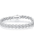 Zircon Inlaid Brass Tennis Bracelet