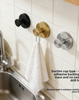 Stainless Steel Suction Cup Hook for Household Kitchen Bathroom