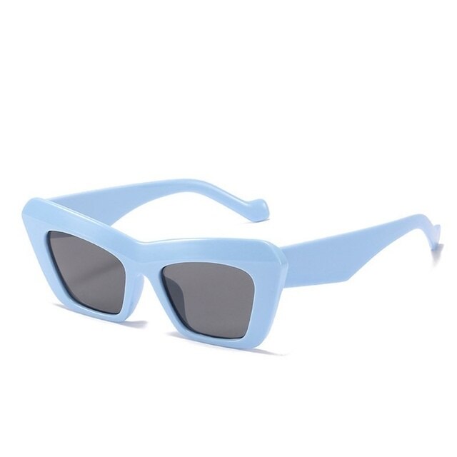Baby blue framed sunglasses