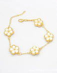 18k Gold Plating Flower Bracelets