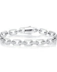 Zircon Inlaid Brass Tennis Bracelet