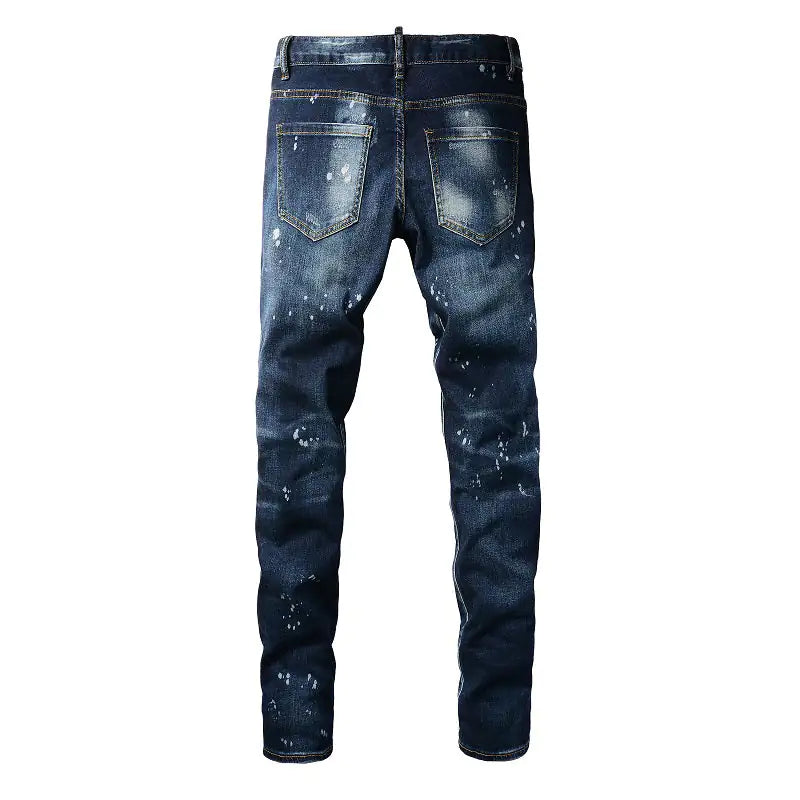 Men's Slim Ripped Denim Jeans