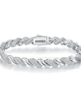 Zircon Inlaid Brass Tennis Bracelet