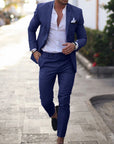 Digital Print Slim Fit Suit Set