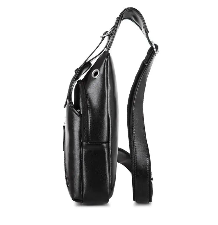 Urban Edge Leather-Like Sling Bag – Crossbody Chest Pack for Men