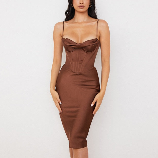 Satin Bodice Dress