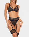 Sexy Lingerie Mesh Five-Piece Garter Set