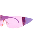 Futuristic Shields – Sleek Wraparound Sunglasses
