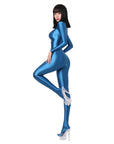 Metallic-Like Elastic One-Piece  Jumpsuit