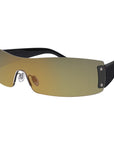 Futuristic Shields – Sleek Wraparound Sunglasses