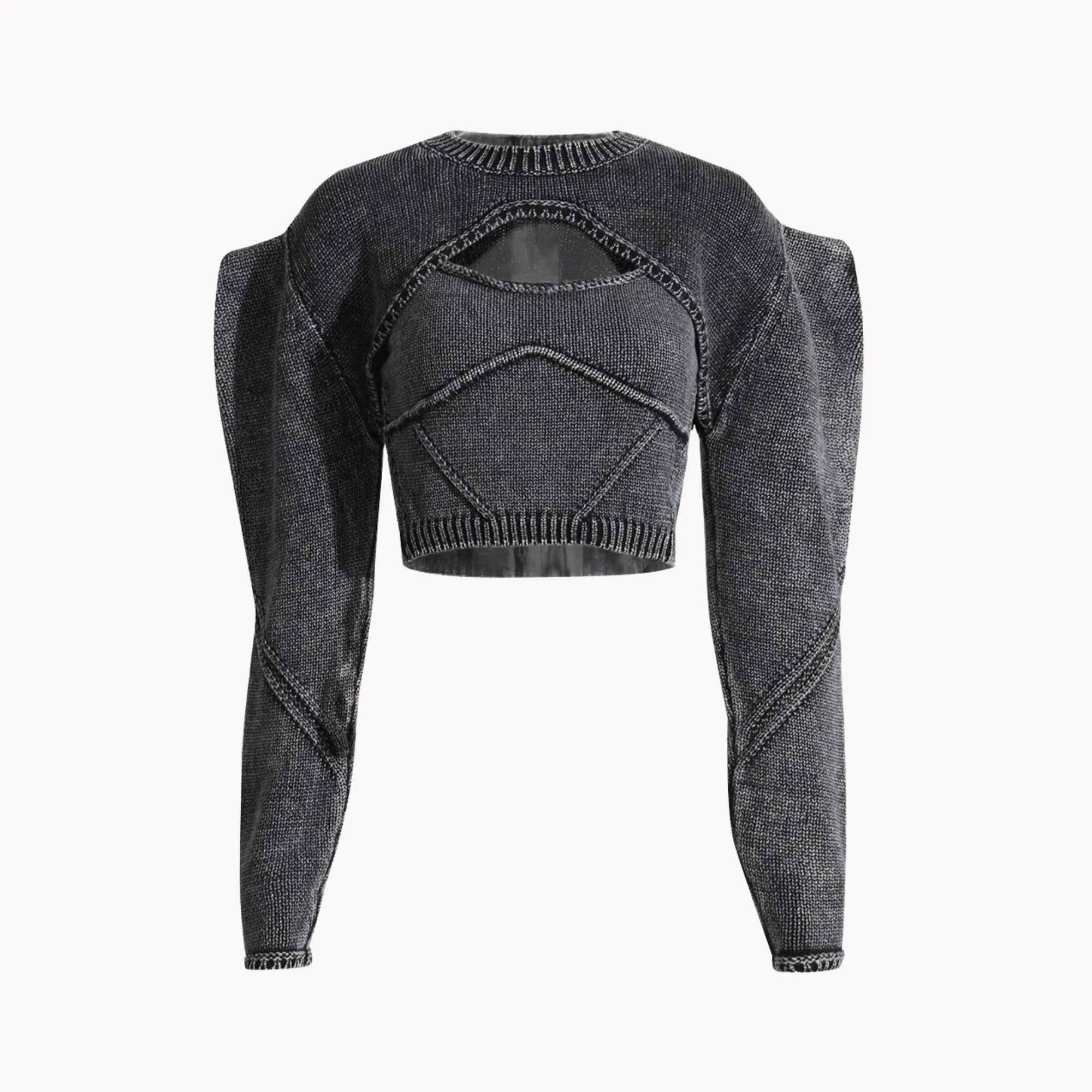 Edge Form Knit Set – Sculpted Two-Piece Sweater Top