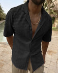 Men's Crochet Knit Shirt – Lightweight, Stylish & Breezy