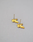 Gold-Plated White Shell Butterfly Earrings — alternate product view 4