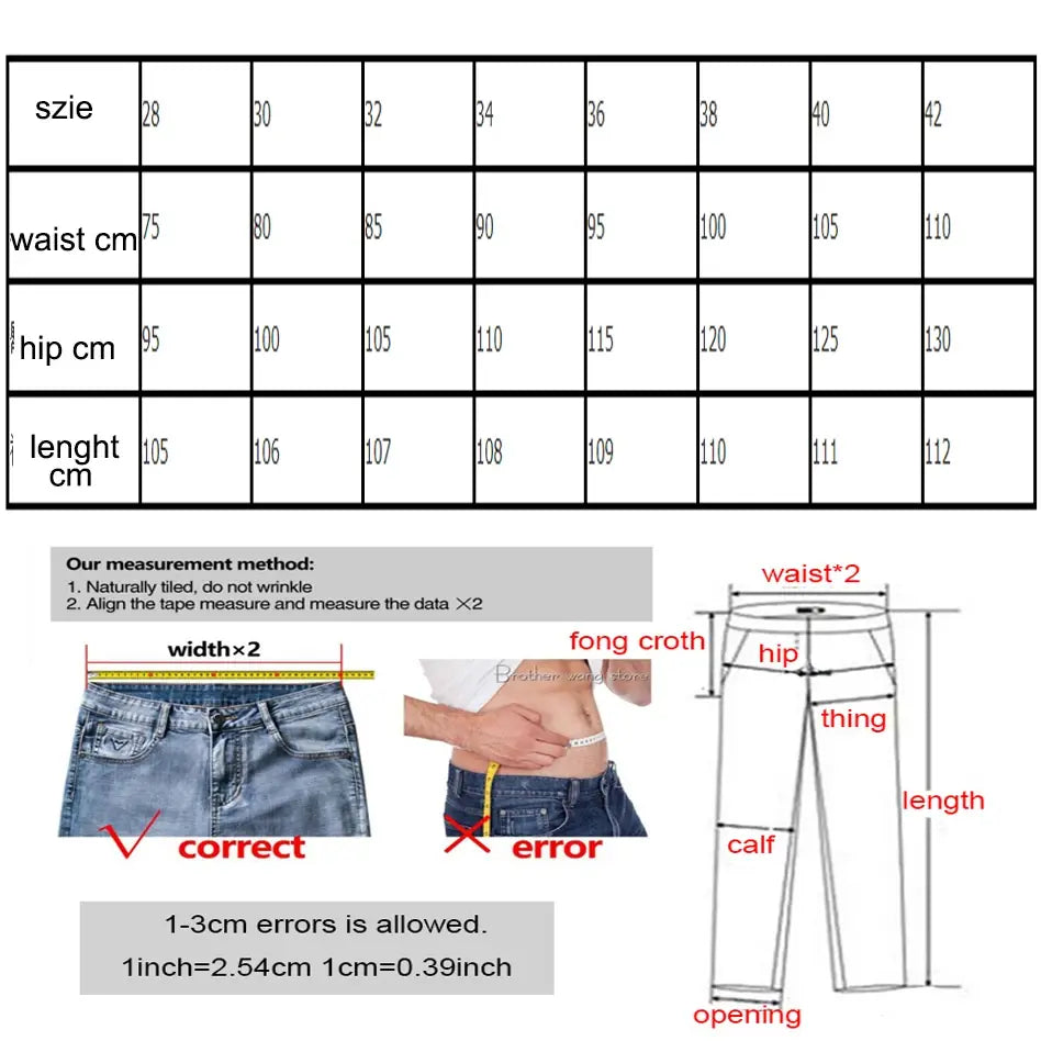 Men's Washed Straight Denim Jeans