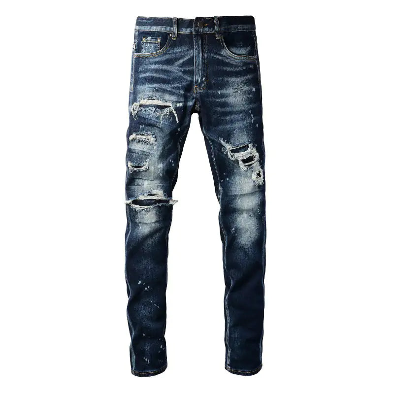 Men's Slim Ripped Denim Jeans