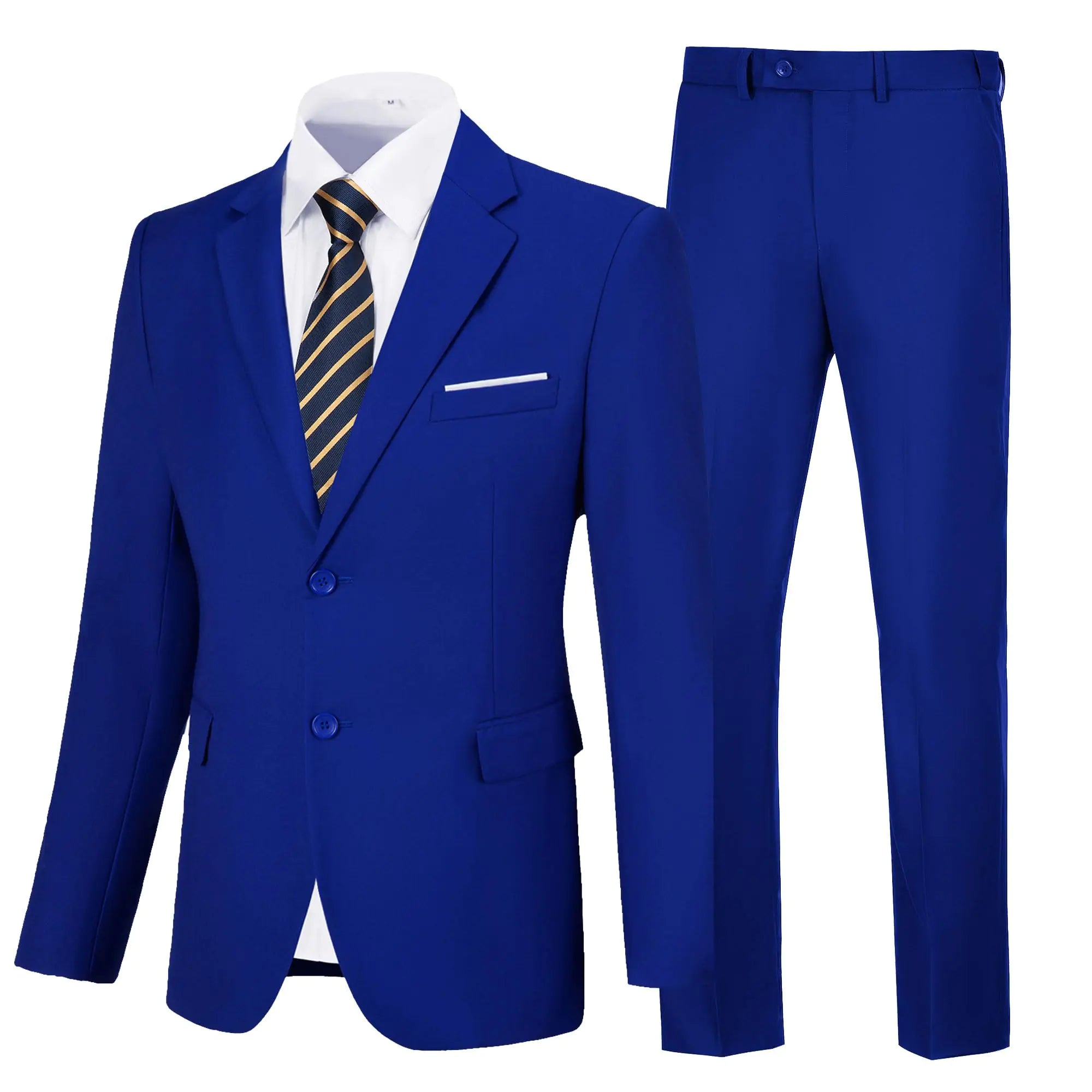 Slim Fit Royal Blue Suit for Men - 2 Piece Set