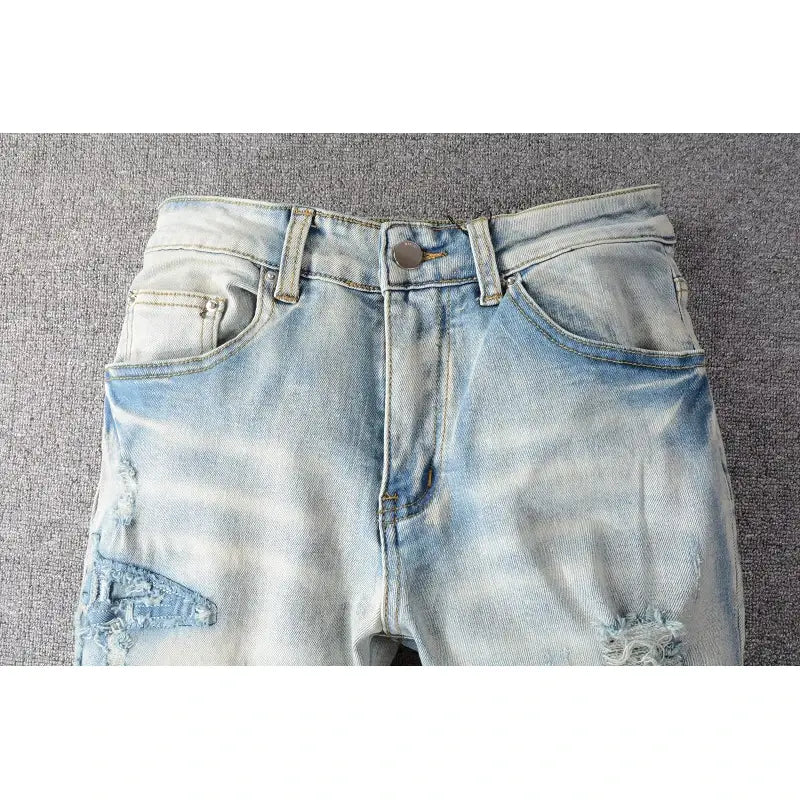 Men's Slim Fit Washed Jeans