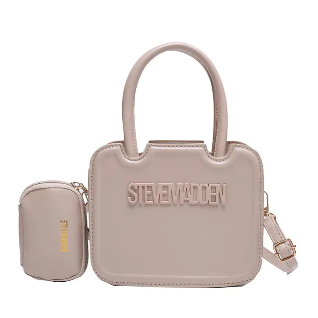 Steve Madden Structured Mini Tote – with Detachable Pouch