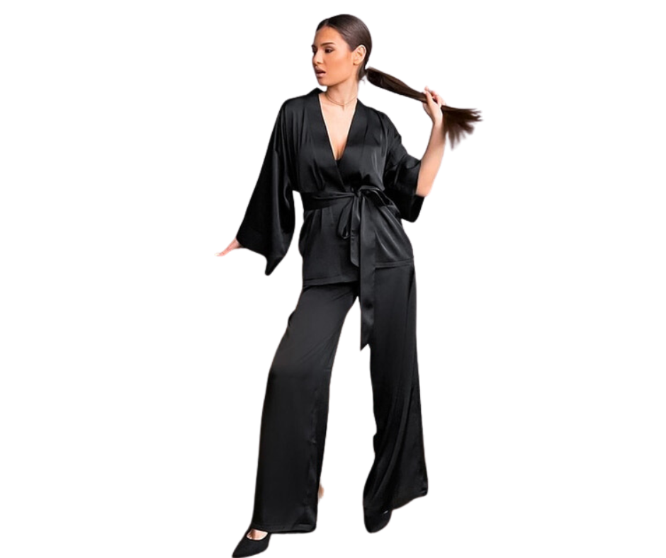 2 Piece Set Satin Sleepwear