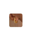14K Gold-Plated Chunky Hoop Earrings — alternate product view 2