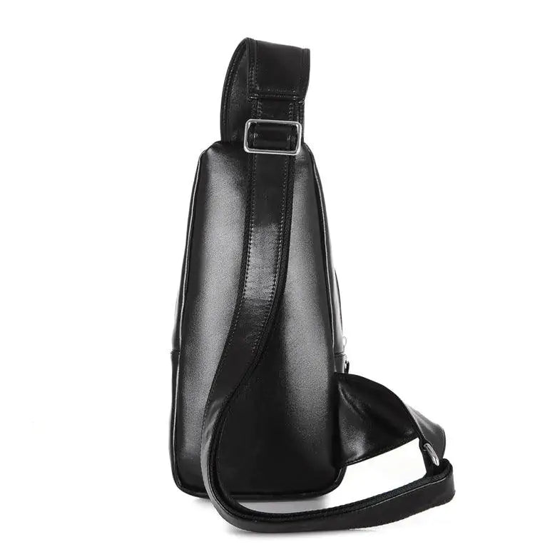 Urban Edge Leather-Like Sling Bag – Crossbody Chest Pack for Men