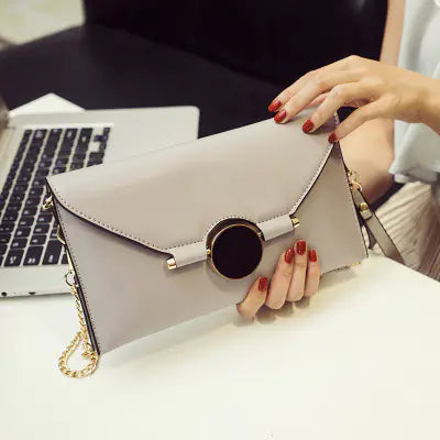 Soft Leather Multi-Pocket Clutch Handbag