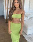 Summer Beach Mesh Two Piece Dress Set