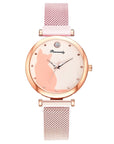 Stylish Cat-Themed Watch & Bracelet Set for Teen Girls – Cute Rose Gold Bracelets