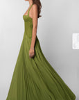 Womens Sexy Backless Pleated Wrap Dress