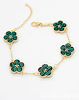 18k Gold Plating Flower Bracelets