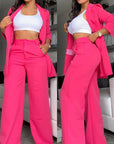 Elegant Solid Color Women's Suit Set