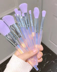 Purple Makeup Brush Set