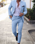 Digital Print Slim Fit Suit Set