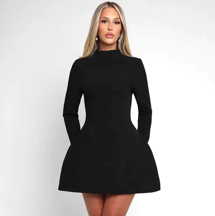 Backless High-Waist A-Line Dress