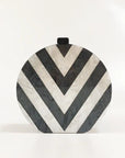 Striped Hard Shell Handbag