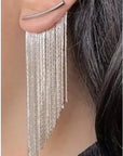 Gold Tassel Drop Earrings