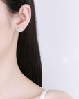 Four Leaf Clover Moissanite Stud Earrings