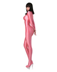 Metallic-Like Elastic One-Piece  Jumpsuit