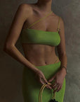 Summer Beach Mesh Two Piece Dress Set