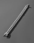 Rhinestone Paved Cuban Link Chain Bracelet