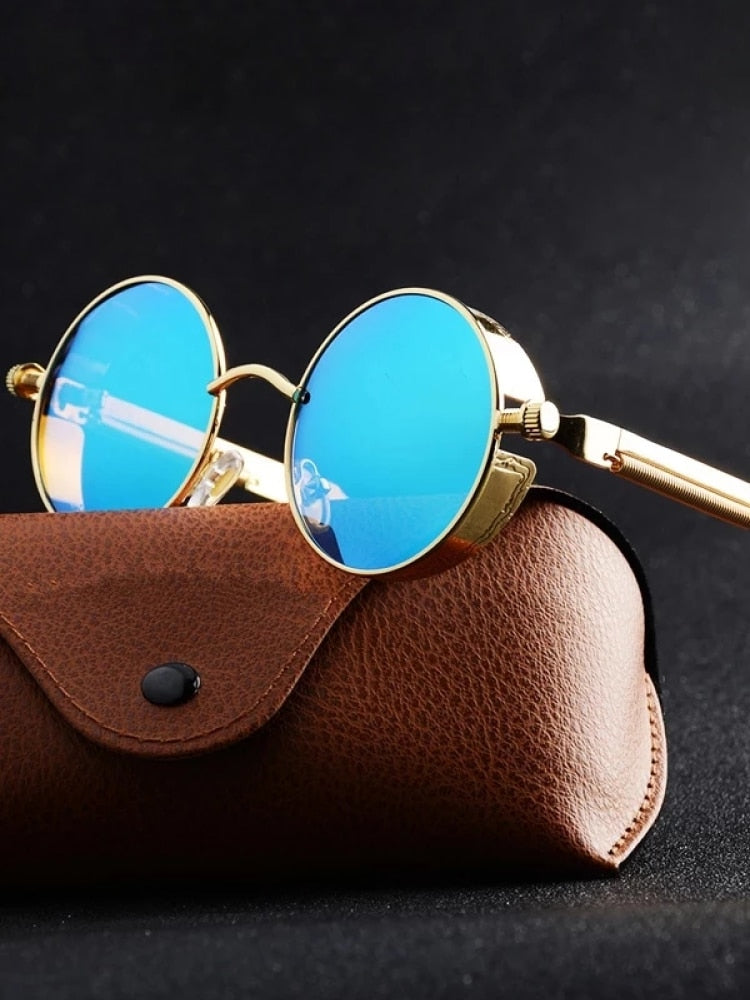 Steampunk Vintage Round Sun Glasses