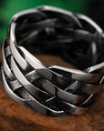 Vintage Weave Stainless Steel Rings