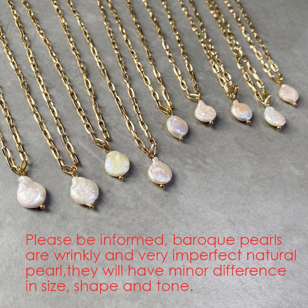 Pearl Chain Link Necklace