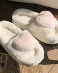 Heart Fluffy Fur Slippers